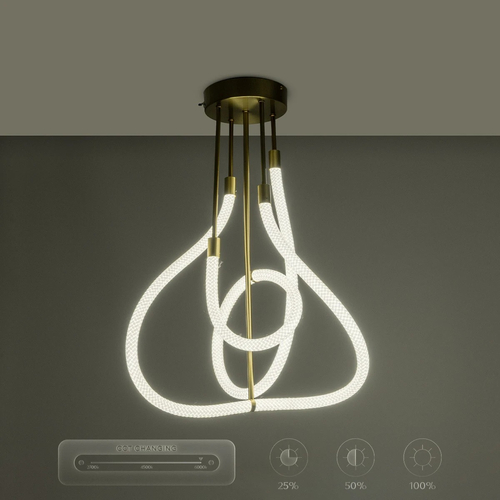 kelvo® GLOW 61670 Μοντέρνο Φωτιστικό Οροφής LED 40W 4000lm 360° AC 220-240V IP20 Ρυθμιζόμενο Λευκό CCT με Χειριστήριο από 2700K έως 6000K Dimmable - Lumileds SMD Chip - Χρυσό Πλατίνα & Λευκό Νήμα - Μ50 x Π50 x Υ70cm - 3 Χρόνια Εγγύηση kelvo® GLOW 61670 Μοντέρνο Φωτιστικό Οροφής LED 40W 4000lm 360° AC 220-240V IP20 Ρυθμιζόμενο Λευκό CCT με Χειριστήριο από 2700K έως 6000K Dimmable - Lumileds SMD Chip - Χρυσό Πλατίνα & Λευκό Νήμα - Μ50 x Π50 x Υ70cm - 3 Χρόνια Εγγύηση