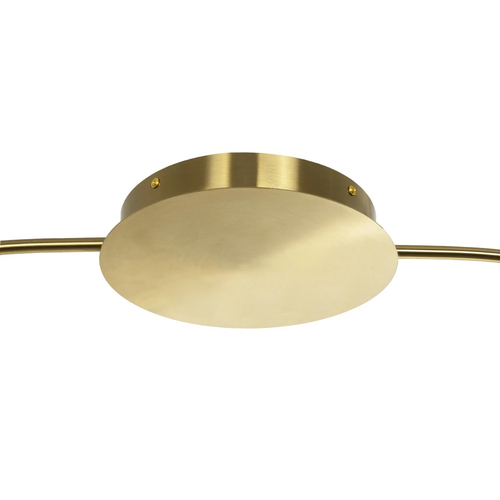 kelvo® GLOW 61674 Μοντέρνο Φωτιστικό Οροφής LED 65W 6500lm 360° AC 220-240V IP20 Ρυθμιζόμενο Λευκό CCT με Χειριστήριο από 2700K έως 6000K Dimmable - Lumileds SMD Chip - Χρυσό Πλατίνα & Λευκό Νήμα - Μ100 x Π100 x Υ30cm - 3 Χρόνια Εγγύηση