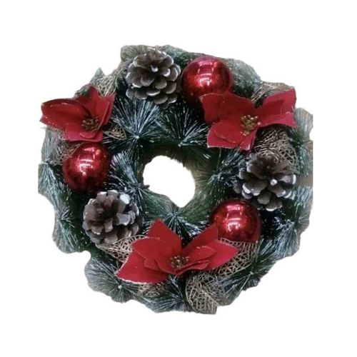 Χριστουγεννιάτικo διακοσμητικό στεφάνι - 30cm - 143612 Χριστουγεννιάτικo διακοσμητικό στεφάνι - 30cm - 143612