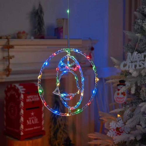 Χριστουγεννιάτικο φωτεινό διακοσμητικό 3D LED κρεμαστό - Καμπάνα - 2pcs - 272312 - RGB