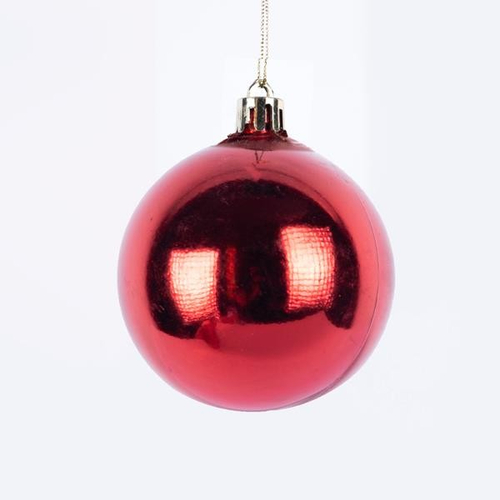 ΠΛΑΣΤΙΚΗ ΜΠΑΛΑ, ΚΟΚΚΙΝΗ ΓΥΑΛΙΣΤΕΡΗ, ΣΕΤ 6ΤΜΧ, 10cm