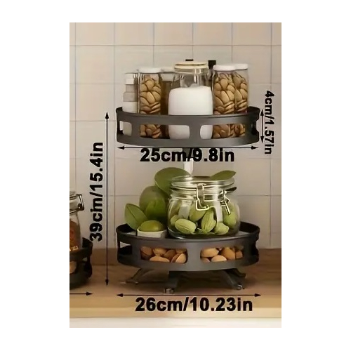 Ραφιέρα οργάνωσης κουζίνας περιστρεφόμενη διώροφη - 11902 - 114005 Ραφιέρα οργάνωσης κουζίνας περιστρεφόμενη διώροφη - 11902 - 114005