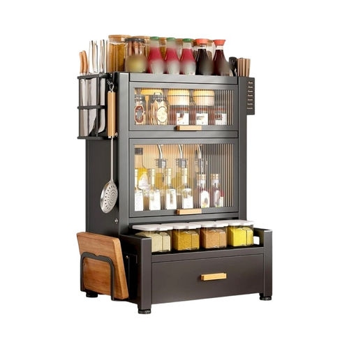 Ντουλάπι οργάνωσης κουζίνας τριώροφο - 11909 - 114036 - Black Ντουλάπι οργάνωσης κουζίνας τριώροφο - 11909 - 114036 - Black