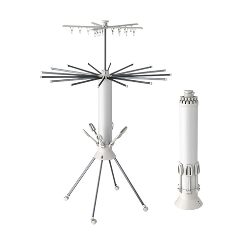 Πτυσσόμενη κρεμάστρα δαπέδου & απλώστρα ρούχων τροχήλατη - 12004-3 - 114289