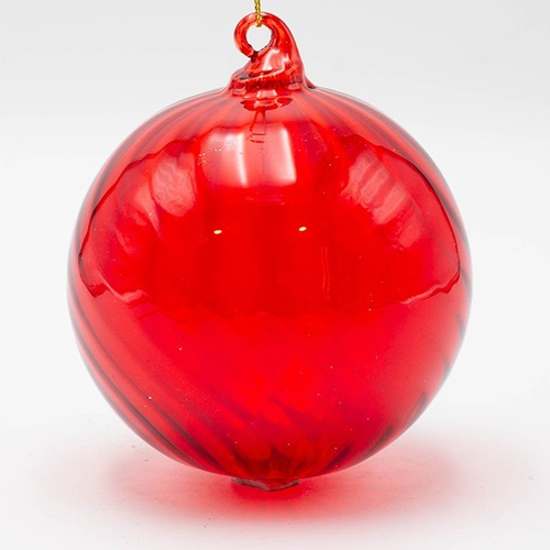 ΓΥΑΛΙΝΗ ΜΠΑΛΑ, ΚΟΚΚΙΝΗ ΔΙΑΦΑΝΗ, ΣΕΤ 4ΤΜΧ, 10cm