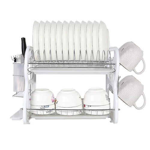 Πιατοθήκη αποστράγγισης διώροφη - WL-232 - 40cm - 521315 - White Πιατοθήκη αποστράγγισης διώροφη - WL-232 - 40cm - 521315 - White