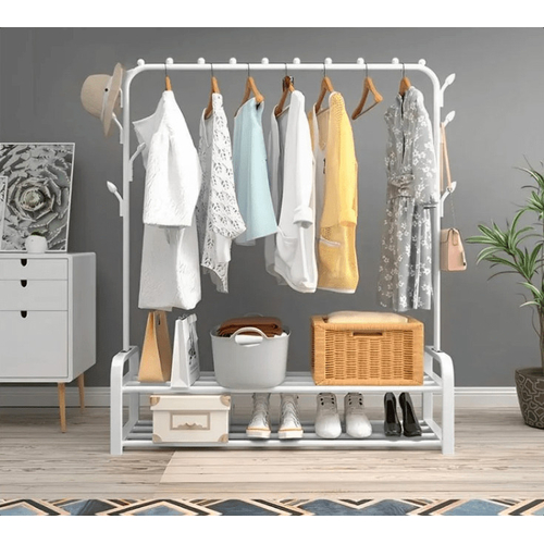 Κρεμάστρα δαπέδου με ράφια παπουτσιών - YP607 - 522602 - White