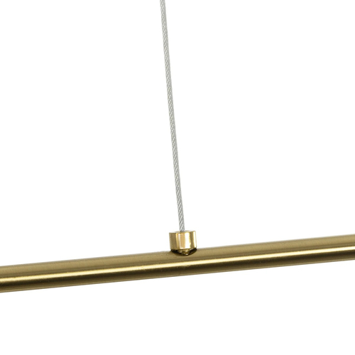 kelvo® GLOW 61664 Μοντέρνο Κρεμαστό Φωτιστικό Οροφής LED 15W 1500lm 360° AC 220-240V IP20 Ρυθμιζόμενο Λευκό CCT με Χειριστήριο από 2700K έως 6000K Dimmable - Lumileds SMD Chip - Χρυσό Πλατίνα & Λευκό Νήμα - Μ120 x Π3 x Υ25cm - 3 Χρόνια Εγγύηση