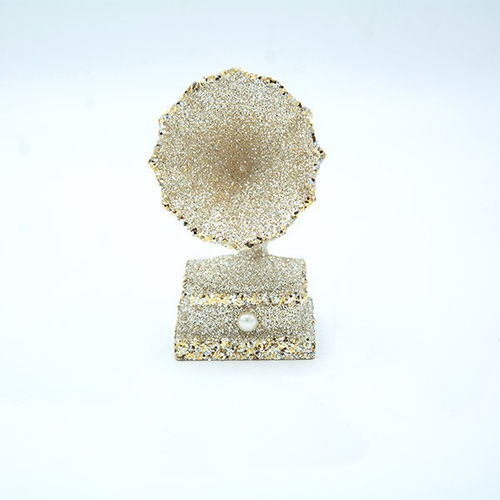 ΑΚΡΥΛΙΚΟ ΣΤΟΛΙΔΙ, ΓΡΑΜΜΟΦΩΝΟ, ΣΑΜΠΑΝΙ GLITTER, 5.3x5.3x10.6cm