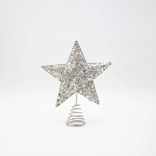 ΚΟΡΥΦΗ ΔΕΝΤΡΟΥ ΜΕ ΑΣΗΜΙ ΝΗΜΑ ΚΑΙ ΙΡΙΔΙΖΟΝΤΑ ΑΣΤΕΡΑΚΙΑ, 20x23cm