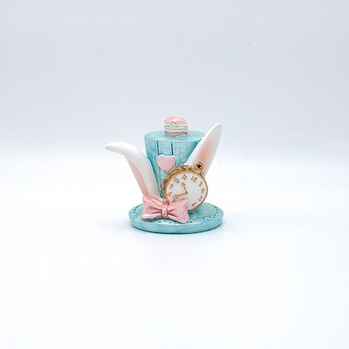 ΔΙΑΚΟΣΜΗΤΙΚΟ ΠΟΛΥΡΕΖΙΝ, ΚΑΠΕΛΟ ΜΕ ΑΥΤΙΑ ΛΑΓΟΥ, ΓΑΛΑΖΙΟ, 9x8.5cm