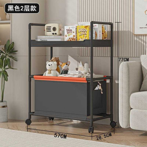 Καλάθι απλύτων & αποθήκευσης τροχήλατο - YH6906-2 - 114098 - Black