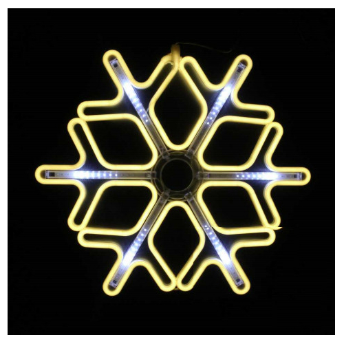 Χριστουγεννιάτικο φωτεινό διακοσμητικό LED - Χιονονιφάδα - 30cm-2m - Warm White - 150760