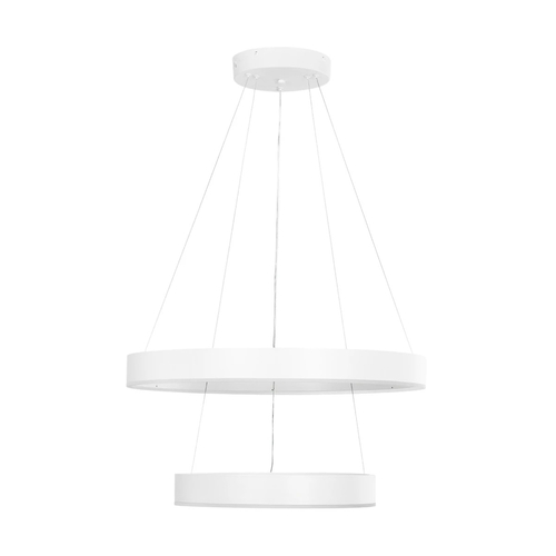 kelvo® VENOM 61186 Μοντέρνο Κρεμαστό Φωτιστικό Οροφής LED 75W 8818lm 120° AC 220-240V IP20 Ρυθμιζόμενο Λευκό CCT με Χειριστήριο από 2700K έως 6000K Dimmable - Lumileds SMD Chip - Λευκό Ματ - Μ60 x Π60 x Υ40cm - 3 Χρόνια Εγγύηση