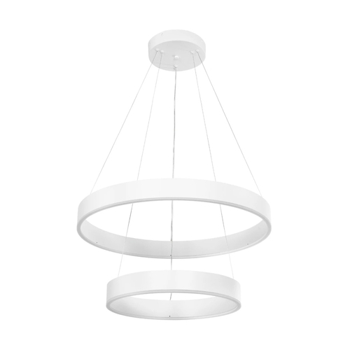 kelvo® VENOM 61186-DECO Μοντέρνο Κρεμαστό Φωτιστικό Οροφής LED 75W 8818lm 120° AC 220-240V IP20 Ρυθμιζόμενο Λευκό CCT με Χειριστήριο από 2700K έως 6000K Dimmable - Lumileds SMD Chip - Λευκό Ματ - Μ60 x Π60 x Υ40cm - 3 Χρόνια Εγγύηση