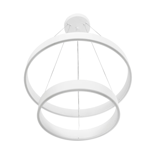 kelvo® VENOM 61186-DECO Μοντέρνο Κρεμαστό Φωτιστικό Οροφής LED 75W 8818lm 120° AC 220-240V IP20 Ρυθμιζόμενο Λευκό CCT με Χειριστήριο από 2700K έως 6000K Dimmable - Lumileds SMD Chip - Λευκό Ματ - Μ60 x Π60 x Υ40cm - 3 Χρόνια Εγγύηση