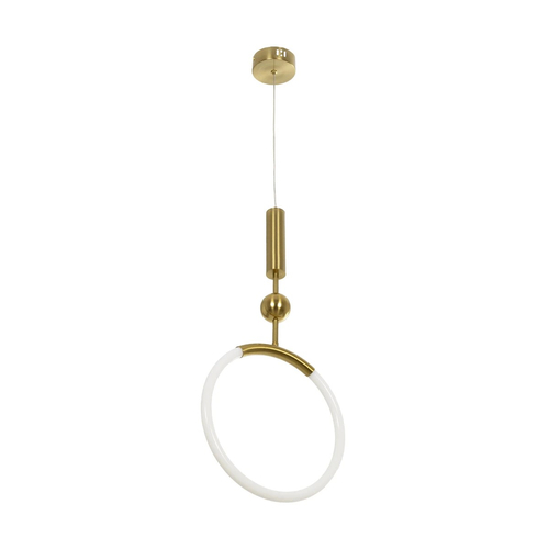 kelvo® GLOW 61678 Μοντέρνο Κρεμαστό Φωτιστικό Οροφής LED 18W 1800lm 360° AC 220-240V IP20 Ρυθμιζόμενο Λευκό CCT με On/Off 2700K/4500K/6000K - Lumileds SMD Chip - Χρυσό Πλατίνα & Λευκό Νήμα - Μ30 x Π30 x Υ65cm - 3 Χρόνια Εγγύηση