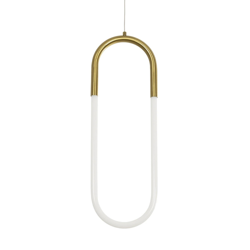 kelvo® GLOW 61679 Μοντέρνο Κρεμαστό Φωτιστικό Οροφής LED 18W 1800lm 360° AC 220-240V IP20 Ρυθμιζόμενο Λευκό CCT με On/Off 2700K/4500K/6000K - Lumileds SMD Chip - Χρυσό Πλατίνα & Λευκό Νήμα - Μ20 x Π5 x Υ60cm - 3 Χρόνια Εγγύηση