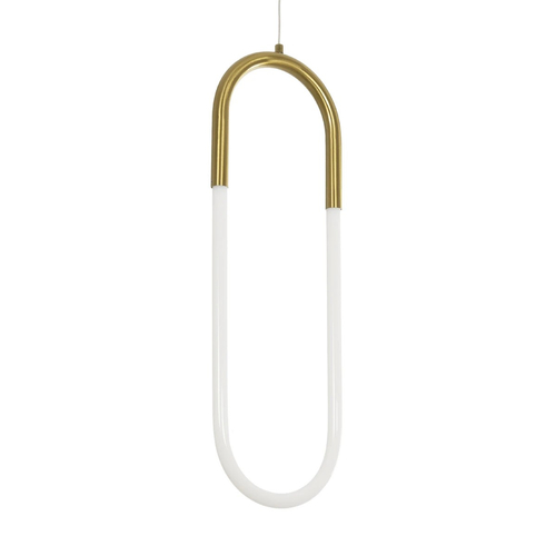 kelvo® GLOW 61679 Μοντέρνο Κρεμαστό Φωτιστικό Οροφής LED 18W 1800lm 360° AC 220-240V IP20 Ρυθμιζόμενο Λευκό CCT με On/Off 2700K/4500K/6000K - Lumileds SMD Chip - Χρυσό Πλατίνα & Λευκό Νήμα - Μ20 x Π5 x Υ60cm - 3 Χρόνια Εγγύηση