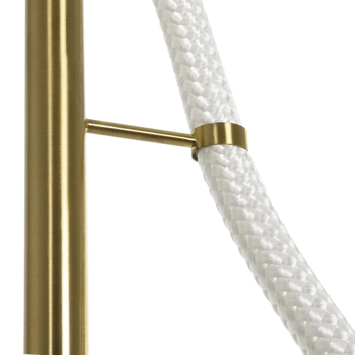 kelvo® GLOW 61680 Μοντέρνο Κρεμαστό Φωτιστικό Οροφής LED 24W 2400lm 360° AC 220-240V IP20 Ρυθμιζόμενο Λευκό CCT με On/Off 2700K/4500K/6000K - Lumileds SMD Chip - Χρυσό Πλατίνα & Λευκό Νήμα - Μ30 x Π30 x Υ66cm - 3 Χρόνια Εγγύηση