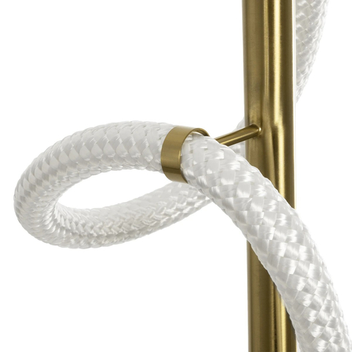 kelvo® GLOW 61681 Μοντέρνο Κρεμαστό Φωτιστικό Οροφής LED 24W 2400lm 360° AC 220-240V IP20 Ρυθμιζόμενο Λευκό CCT με On/Off 2700K/4500K/6000K - Lumileds SMD Chip - Χρυσό Πλατίνα & Λευκό Νήμα - Μ30 x Π30 x Υ70cm - 3 Χρόνια Εγγύηση