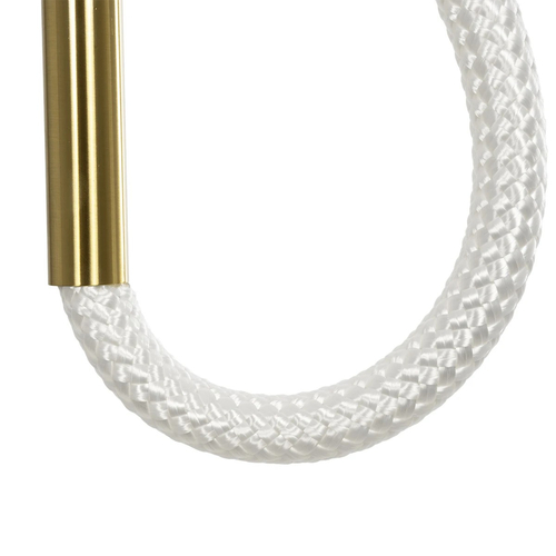 kelvo® GLOW 61681 Μοντέρνο Κρεμαστό Φωτιστικό Οροφής LED 24W 2400lm 360° AC 220-240V IP20 Ρυθμιζόμενο Λευκό CCT με On/Off 2700K/4500K/6000K - Lumileds SMD Chip - Χρυσό Πλατίνα & Λευκό Νήμα - Μ30 x Π30 x Υ70cm - 3 Χρόνια Εγγύηση