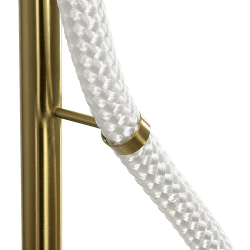 kelvo® GLOW 61681 Μοντέρνο Κρεμαστό Φωτιστικό Οροφής LED 24W 2400lm 360° AC 220-240V IP20 Ρυθμιζόμενο Λευκό CCT με On/Off 2700K/4500K/6000K - Lumileds SMD Chip - Χρυσό Πλατίνα & Λευκό Νήμα - Μ30 x Π30 x Υ70cm - 3 Χρόνια Εγγύηση