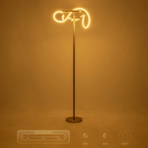 kelvo® GLOW 61687 Μοντέρνο Επιδαπέδιο Φωτιστικό LED 30W 3000lm 360° AC 220-240V IP20 Ρυθμιζόμενο Λευκό CCT με Αφή 2700K/4500K/6000K Dimmable - Lumileds SMD Chip - Χρυσό Πλατίνα & Λευκό Νήμα - Μ45 x Π45 x Υ160cm - 3 Χρόνια Εγγύηση kelvo® GLOW 61687 Μοντέρνο Επιδαπέδιο Φωτιστικό LED 30W 3000lm 360° AC 220-240V IP20 Ρυθμιζόμενο Λευκό CCT με Αφή 2700K/4500K/6000K Dimmable - Lumileds SMD Chip - Χρυσό Πλατίνα & Λευκό Νήμα - Μ45 x Π45 x Υ160cm - 3 Χρόνια Εγγύηση