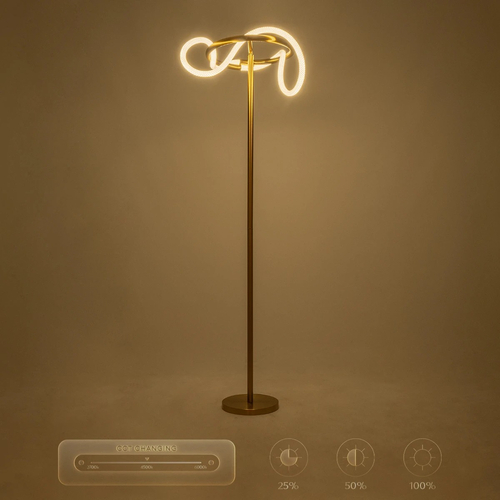 kelvo® GLOW 61687 Μοντέρνο Επιδαπέδιο Φωτιστικό LED 30W 3000lm 360° AC 220-240V IP20 Ρυθμιζόμενο Λευκό CCT με Αφή 2700K/4500K/6000K Dimmable - Lumileds SMD Chip - Χρυσό Πλατίνα & Λευκό Νήμα - Μ45 x Π45 x Υ160cm - 3 Χρόνια Εγγύηση kelvo® GLOW 61687 Μοντέρνο Επιδαπέδιο Φωτιστικό LED 30W 3000lm 360° AC 220-240V IP20 Ρυθμιζόμενο Λευκό CCT με Αφή 2700K/4500K/6000K Dimmable - Lumileds SMD Chip - Χρυσό Πλατίνα & Λευκό Νήμα - Μ45 x Π45 x Υ160cm - 3 Χρόνια Εγγύηση