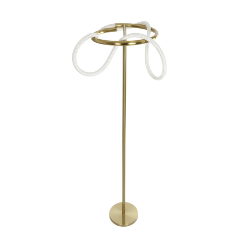 kelvo® GLOW 61687 Μοντέρνο Επιδαπέδιο Φωτιστικό LED 30W 3000lm 360° AC 220-240V IP20 Ρυθμιζόμενο Λευκό CCT με Αφή 2700K/4500K/6000K Dimmable - Lumileds SMD Chip - Χρυσό Πλατίνα & Λευκό Νήμα - Μ45 x Π45 x Υ160cm - 3 Χρόνια Εγγύηση kelvo® GLOW 61687 Μοντέρνο Επιδαπέδιο Φωτιστικό LED 30W 3000lm 360° AC 220-240V IP20 Ρυθμιζόμενο Λευκό CCT με Αφή 2700K/4500K/6000K Dimmable - Lumileds SMD Chip - Χρυσό Πλατίνα & Λευκό Νήμα - Μ45 x Π45 x Υ160cm - 3 Χρόνια Εγγύηση