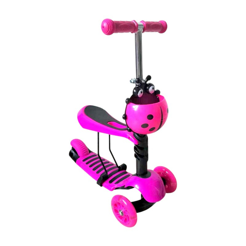 Παιδικό πατίνι τρίκυκλο με κάθισμα - NLD-686 - 630114 - Pink