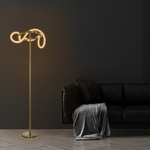 kelvo® GLOW 61687 Μοντέρνο Επιδαπέδιο Φωτιστικό LED 30W 3000lm 360° AC 220-240V IP20 Ρυθμιζόμενο Λευκό CCT με Αφή 2700K/4500K/6000K Dimmable - Lumileds SMD Chip - Χρυσό Πλατίνα & Λευκό Νήμα - Μ45 x Π45 x Υ160cm - 3 Χρόνια Εγγύηση kelvo® GLOW 61687 Μοντέρνο Επιδαπέδιο Φωτιστικό LED 30W 3000lm 360° AC 220-240V IP20 Ρυθμιζόμενο Λευκό CCT με Αφή 2700K/4500K/6000K Dimmable - Lumileds SMD Chip - Χρυσό Πλατίνα & Λευκό Νήμα - Μ45 x Π45 x Υ160cm - 3 Χρόνια Εγγύηση