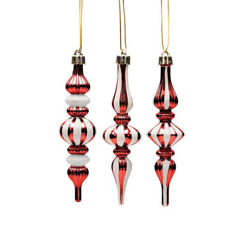 ΠΛΑΣΤΙΚΟΣ ΣΤΑΛΑΚΤΙΤΗΣ, ΚΟΚΚΙΝΟ ΜΕ ΛΕΥΚΟ, ΣΕΤ 3ΤΜΧ, 13cm