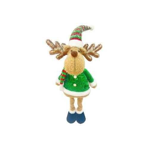 Χριστουγεννιάτικη λούτρινη κούκλα Τάρανδος - Πτυσσόμενη - MY93102C - 501517