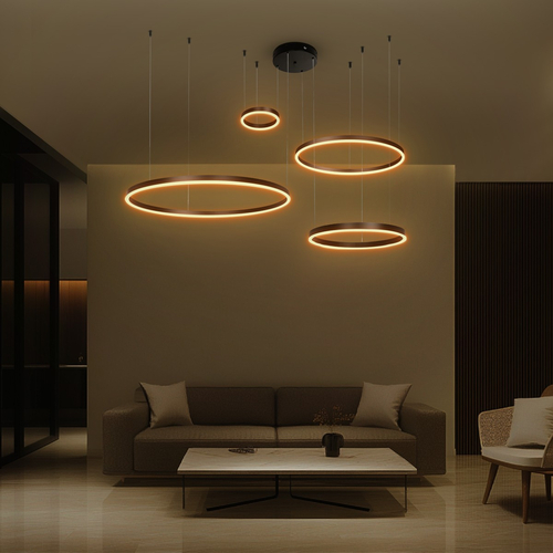 kelvo® VENOM 61191 Μοντέρνο Κρεμαστό Φωτιστικό Οροφής LED 150W 17659lm 120° AC 220-240V IP20 Ρυθμιζόμενο Λευκό CCT με Χειριστήριο από 2700K έως 6000K Dimmable - Lumileds SMD Chip - Μαύρο Ματ - Μ150 x Π90 x Υ60cm - 3 Χρόνια Εγγύηση