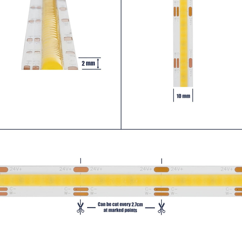 GLOBOSTAR® BEE 70349 Ταινία LED 14W/m 1540lm/m 120° DC 24V IP20 608 x COB Chip/m Ρυθμιζόμενο Λευκό CCT από 2700K έως 6000K Dimmable - Μ500 x Π1 x Υ0.2cm - Ρολό 5 Μέτρων - 5 Χρόνια Εγγύηση GLOBOSTAR® BEE 70349 Ταινία LED 14W/m 1540lm/m 120° DC 24V IP20 608 x COB Chip/m Ρυθμιζόμενο Λευκό CCT από 2700K έως 6000K Dimmable - Μ500 x Π1 x Υ0.2cm - Ρολό 5 Μέτρων - 5 Χρόνια Εγγύηση