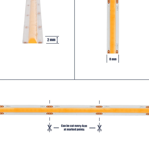 GLOBOSTAR® BEE 70362 Ταινία LED 8W/m 640lm/m 120° DC 24V IP20 320 x COB Chip/m Ultra Θερμό Λευκό 2200K Dimmable - Μ500 x Π0.8 x Υ0.2cm - Ρολό 5 Μέτρων - 5 Χρόνια Εγγύηση GLOBOSTAR® BEE 70362 Ταινία LED 8W/m 640lm/m 120° DC 24V IP20 320 x COB Chip/m Ultra Θερμό Λευκό 2200K Dimmable - Μ500 x Π0.8 x Υ0.2cm - Ρολό 5 Μέτρων - 5 Χρόνια Εγγύηση