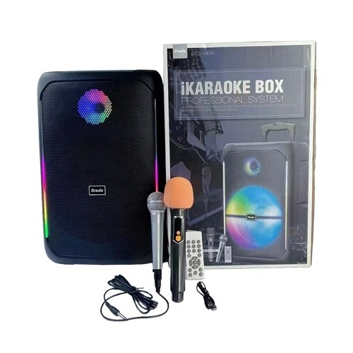 Φορητό ηχείο subwoofer με μικρόφωνο - Karaoke Box - BTS-1808 - 818088