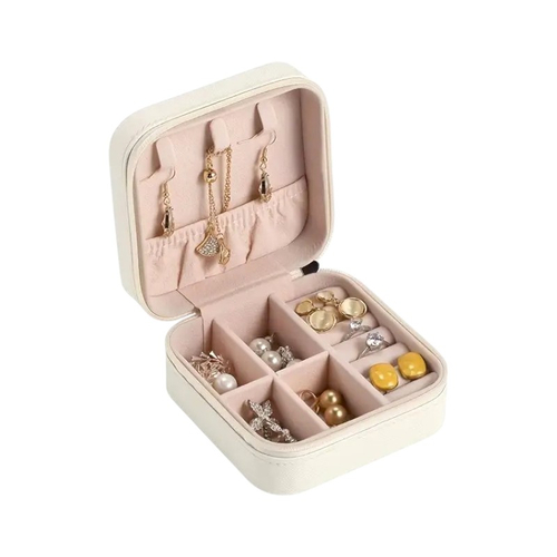 Θήκη οργάνωσης κοσμημάτων mini με φερμουάρ - LD1006 - 922132 - White Θήκη οργάνωσης κοσμημάτων mini με φερμουάρ - LD1006 - 922132 - White