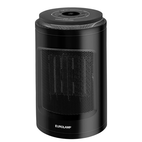 ΑΕΡΟΘΕΡΜΟ ΚΕΡΑΜΙΚΟ 1500W ΚΥΚΛΙΚΟ ΜΑΥΡΟ ΜΕ ΤΗΛΕΧΕΙΡΙΣΤΗΡΙΟ