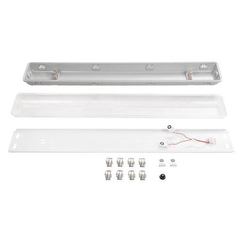 GLOBOSTAR® VIGAS 999-0250 Γραμμικό Βιομηχανικό Φωτιστικό Σκαφάκι Tri-Proof με Μεταλλικά Clips για 2 x Λάμπες T8 G13 90cm Τύπου Φθορίου LED Τροφοδοσίας Ενός Άκρου 120° AC 220-240V Αδιάβροχο IP65 - Γκρι με Διάφανο Κάλυμμα Πλαστικό PC - Μ100 x Π15 x Υ10cm GLOBOSTAR® VIGAS 999-0250 Γραμμικό Βιομηχανικό Φωτιστικό Σκαφάκι Tri-Proof με Μεταλλικά Clips για 2 x Λάμπες T8 G13 90cm Τύπου Φθορίου LED Τροφοδοσίας Ενός Άκρου 120° AC 220-240V Αδιάβροχο IP65 - Γκρι με Διάφανο Κάλυμμα Πλαστικό PC - Μ100 x Π15 x Υ10cm