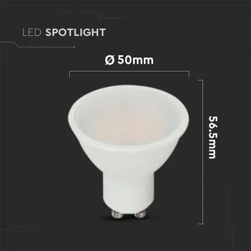 V-TAC - Φωτιστικό LED Chip CREE GU10 4,5W 100° Κάλυψη Ματ 4000K