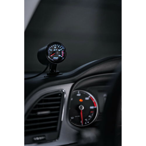 ΟΡΓΑΝΟ ΘΕΡΜΟΚΡΑΣΙΑΣ ΝΕΡΟΥ ΑΝΑΛΟΓΙΚΟ ΜΑΥΡΟ ΜΕ ΛΕΥΚΟ ΦΩΣ BLACK ANALOGUE SERIES 9-32V 52mm