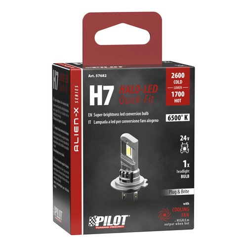 H7 24V PX26d 2600lm 6.500k HALO LED QUICK-FIT ALIEN-X SERIES PLUG & PLAY 1ΤΕΜ