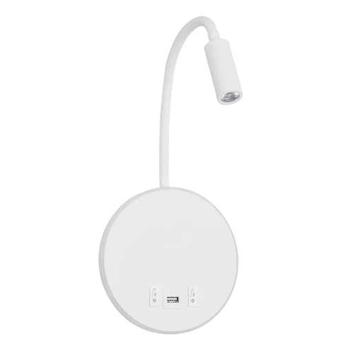 GLOBOSTAR® GOOSE 61693 Μοντέρνο Φωτιστικό Τοίχου - Απλίκα Ξενοδοχείου Reading Light με Φορτιστή USB 3A LED 6W 600lm 36° & 360° AC 220-240V IP20 Θερμό Λευκό 2700K - Bridgelux COB Chip & TÜV SÜD Driver - Λευκό Ματ - Μ15.5 x Π22.5 x Υ30cm - 3 Χρόνια Εγγύηση GLOBOSTAR® GOOSE 61693 Μοντέρνο Φωτιστικό Τοίχου - Απλίκα Ξενοδοχείου Reading Light με Φορτιστή USB 3A LED 6W 600lm 36° & 360° AC 220-240V IP20 Θερμό Λευκό 2700K - Bridgelux COB Chip & TÜV SÜD Driver - Λευκό Ματ - Μ15.5 x Π22.5 x Υ30cm - 3 Χρόνια Εγγύηση