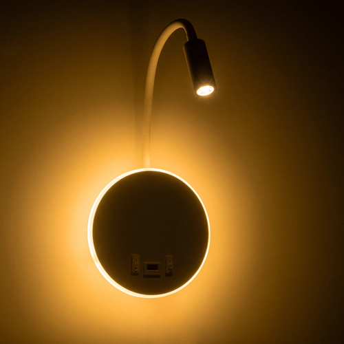 GLOBOSTAR® GOOSE 61693 Μοντέρνο Φωτιστικό Τοίχου - Απλίκα Ξενοδοχείου Reading Light με Φορτιστή USB 3A LED 6W 600lm 36° & 360° AC 220-240V IP20 Θερμό Λευκό 2700K - Bridgelux COB Chip & TÜV SÜD Driver - Λευκό Ματ - Μ15.5 x Π22.5 x Υ30cm - 3 Χρόνια Εγγύηση GLOBOSTAR® GOOSE 61693 Μοντέρνο Φωτιστικό Τοίχου - Απλίκα Ξενοδοχείου Reading Light με Φορτιστή USB 3A LED 6W 600lm 36° & 360° AC 220-240V IP20 Θερμό Λευκό 2700K - Bridgelux COB Chip & TÜV SÜD Driver - Λευκό Ματ - Μ15.5 x Π22.5 x Υ30cm - 3 Χρόνια Εγγύηση