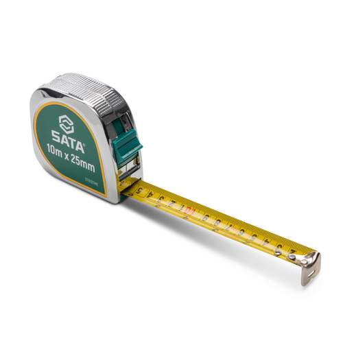 Μέτρο μετρικό και ίντσας με λάμα 25mm - 10m - 33'
Κατασκευή από ABS για αυξημένη αντοχή και ανθεκτικότητα στα
χτυπήματα
Λάμα σε έντονο κίτρινο χρώμα με ευανάγνωστους αριθμούς
Η διαφανής επίστρωση παρατείνει τη διάρκεια ζωής της λάμας και
των ενδείξεων της