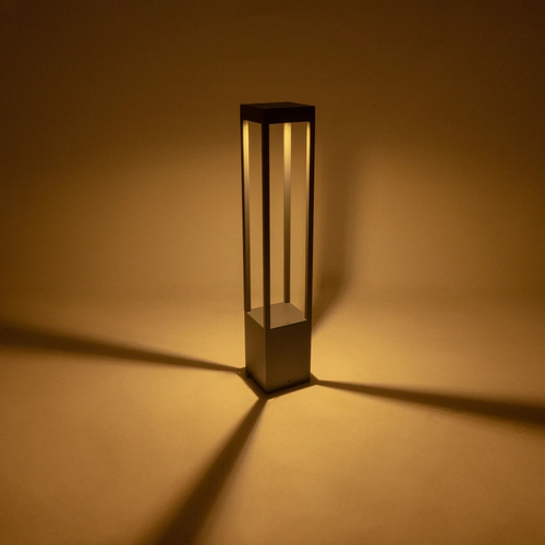 kelvo® GREMO KLV-101-0124 Μοντέρνο Φωτιστικό Κολωνάκι Κήπου LED 7W 735lm 45° AC 220-240V Αδιάβροχο IP65 Θερμό Λευκό 2700K - Bridgelux COB Chip & TÜV SÜD Driver - Γκρι Ανθρακί Ματ - Μ15 x Π15 x Υ80.5cm - 5 Χρόνια Εγγύηση