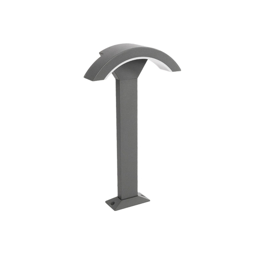 kelvo® GREMO KLV-101-0125 Μοντέρνο Φωτιστικό Κολωνάκι Κήπου LED 10W 1050lm 45° AC 220-240V Αδιάβροχο IP65 Θερμό Λευκό 2700K - Lumileds SMD Chip & TÜV SÜD Driver - Γκρι Ανθρακί Ματ - Μ29.5 x Π11.5 x Υ50cm - 5 Χρόνια Εγγύηση