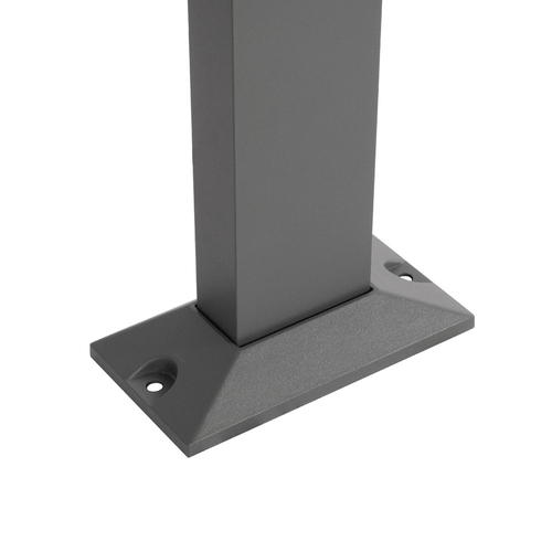 kelvo® GREMO KLV-101-0125 Μοντέρνο Φωτιστικό Κολωνάκι Κήπου LED 10W 1050lm 45° AC 220-240V Αδιάβροχο IP65 Θερμό Λευκό 2700K - Lumileds SMD Chip & TÜV SÜD Driver - Γκρι Ανθρακί Ματ - Μ29.5 x Π11.5 x Υ50cm - 5 Χρόνια Εγγύηση